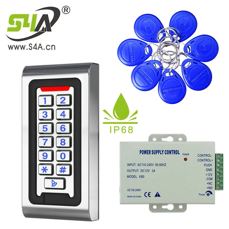 IP68 Водонепроницаемая автономная RFID металлическая клавиатура контроля доступа - Цвет: S601 K80