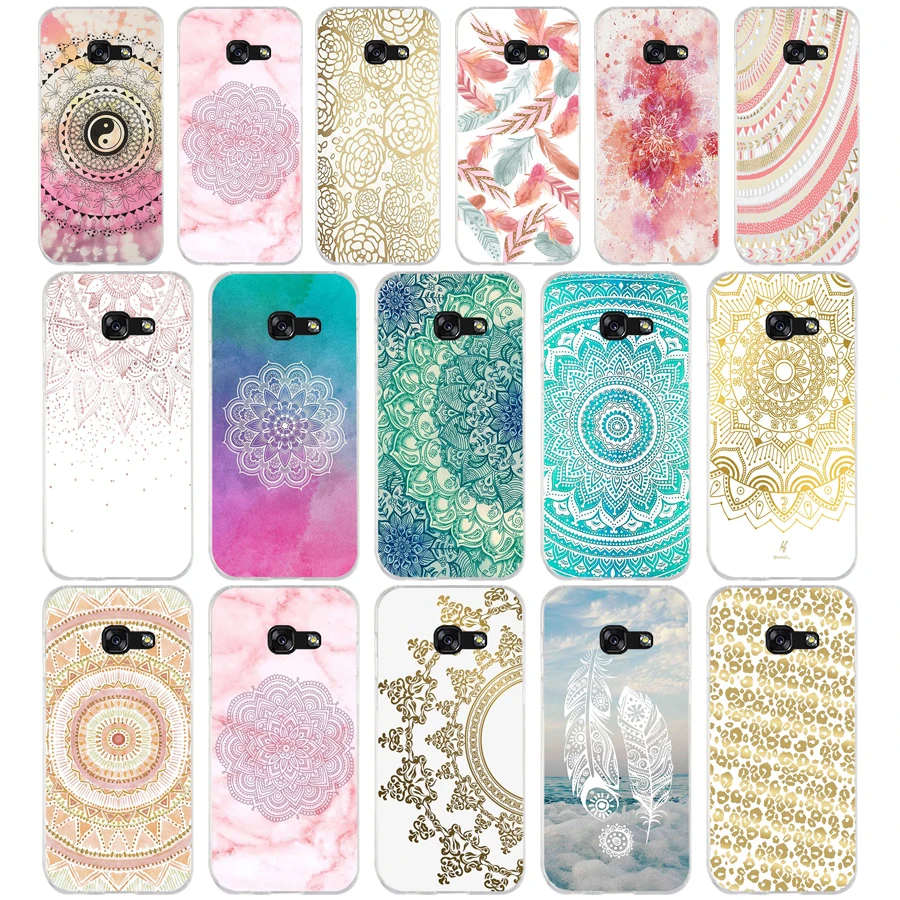 71Sd Gold Mandala Custodia Morbida In Silicone Tpu Cover Per Samsung A3 2016 A5 2017 A6 Plus A7 A8 A9 Star Lite S 6 7 8 9