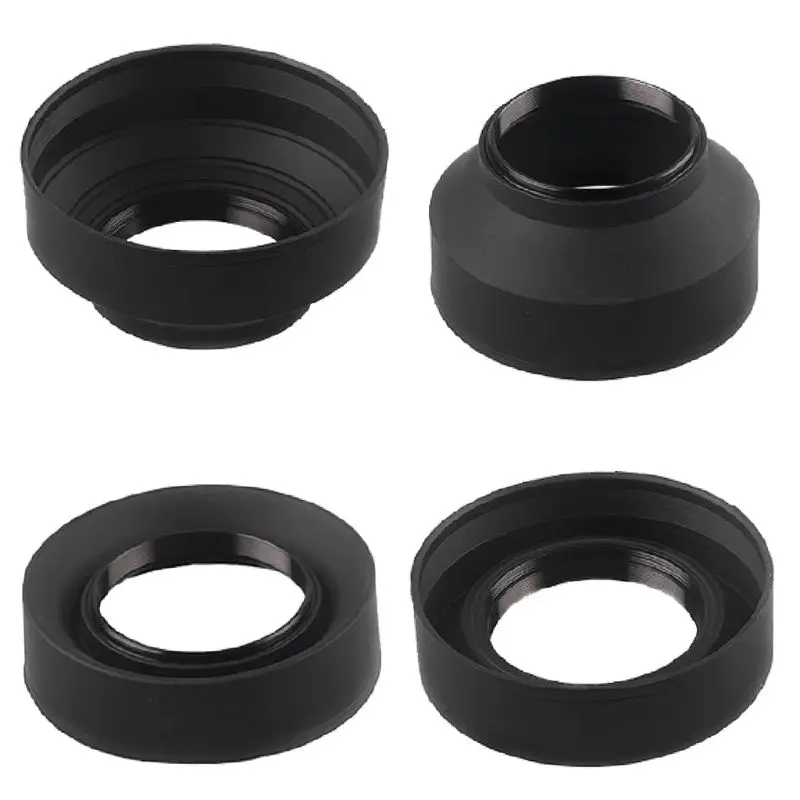 Бленда объектива резиновая Складная широкоугольная 3-ступенчатая 62 мм 77