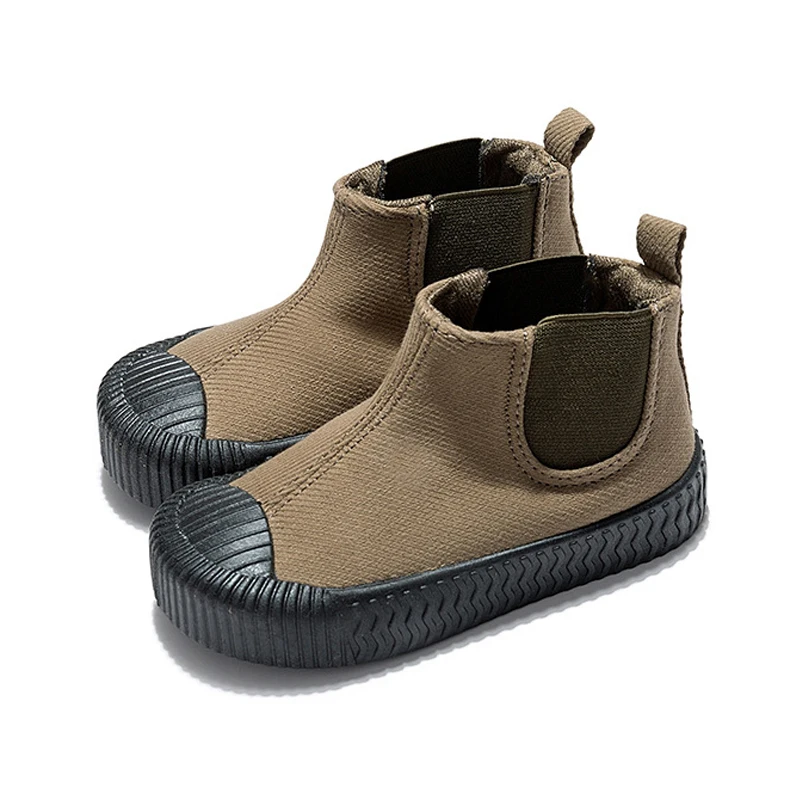 Children high-top canvas shoes baby with cotton warm soft bottom cute biscuit shoes spring & autumn boys girls school canvas 2