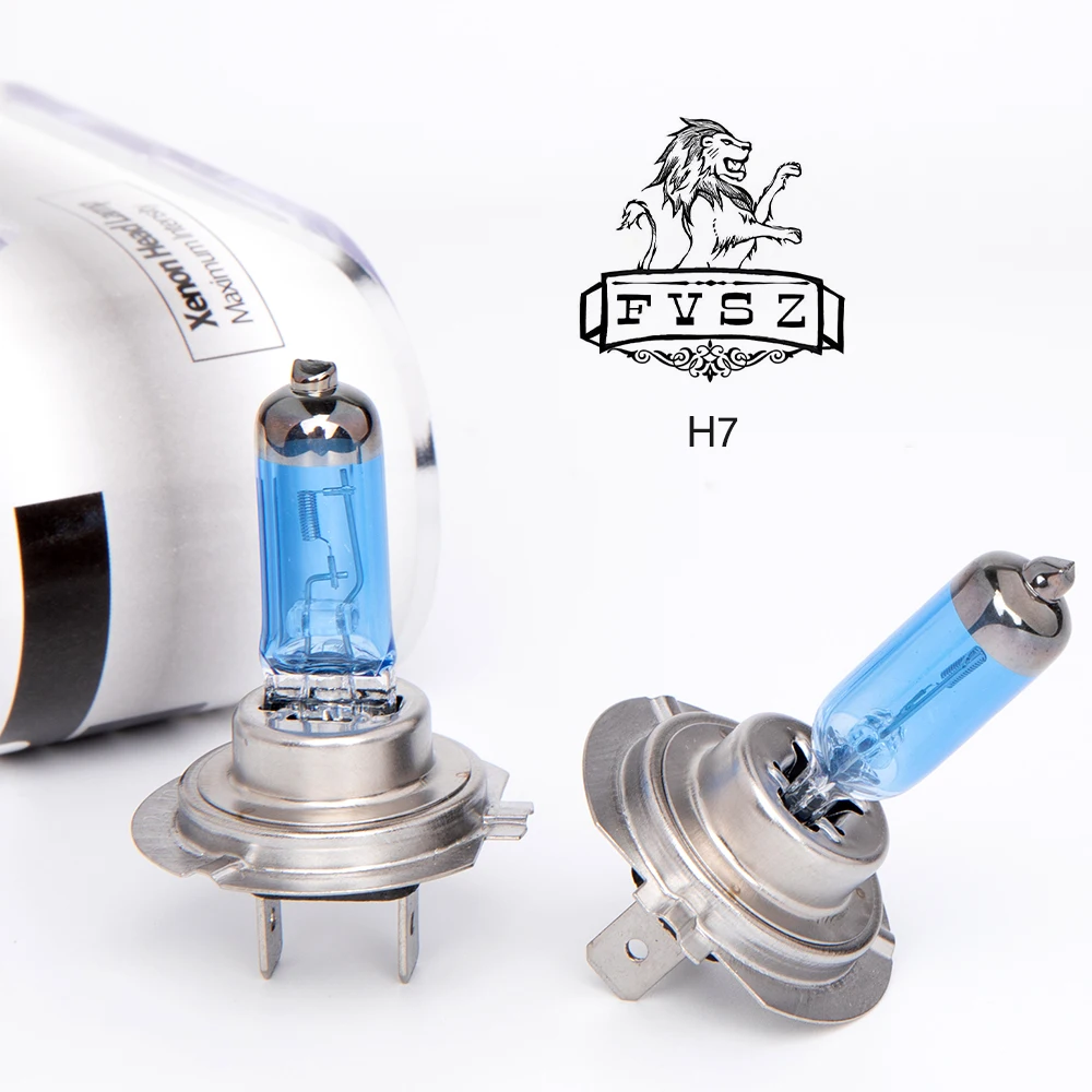 2Pcs HOD H7 12V 100W Автомобильный противотуманный фонарь головной светильник лампы 2400lm 6000K белый светильник Головной фонарь-синий+ серебристый(12 V/пара