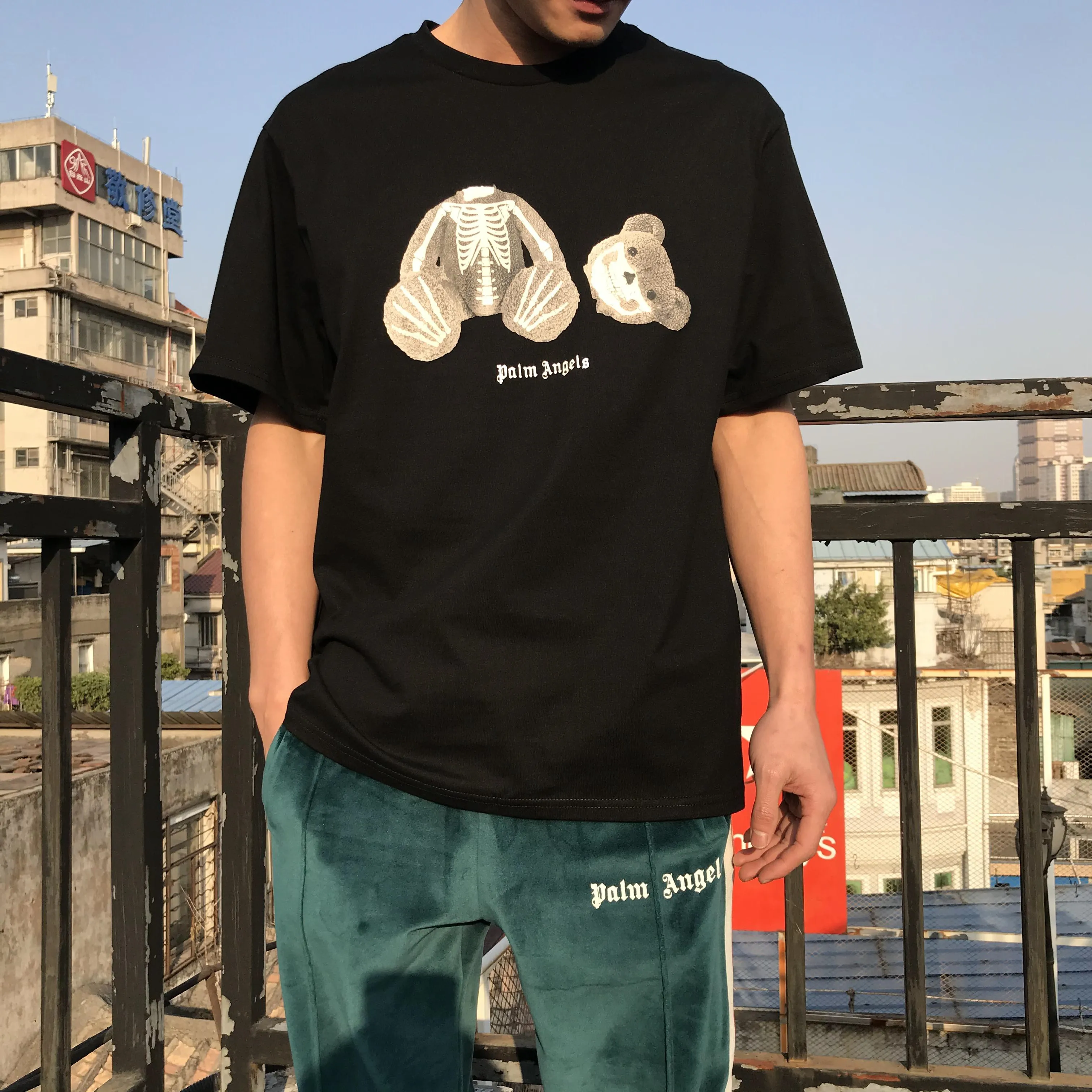 Palm Angels Love Skull Head Broken Bear 