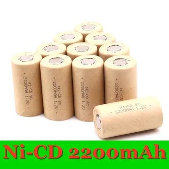 

SC 2200mAh Nimh Ni-MH 2.2Ah 1.2V Rechargeable Battery Cell For DIY Power Tools ni mh Batteries Flashlight headlamp solar lights