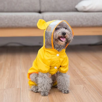 

Pet Puppy Impermeable Raincoat Travel Belly Jumpsuit Life Jacket Golden Retriever Labrador Vest Small Medium-size Dog Accessorie