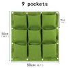 Green 9 pockets