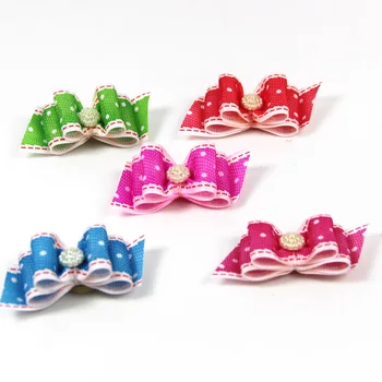 

Cute Dog Hair Bows Polka Dot Hair Accessories with Bowknot&Rubber Bands Dog Grooming Dog Accessories Pet Supplies