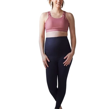 

Women With Pockets Casual Leggings Solid Stretch Over Belly Breathable Maternity Yoga Pants Soft Long Support Workout Pregnancy