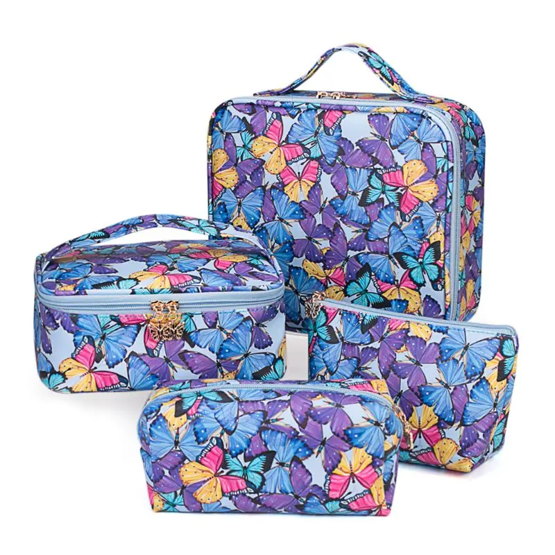 

High Quality New Multifunctional Cosmetic Pouch Purse Women Lady Printed Travel Makeup Bag Casual Storage Organizer