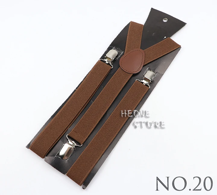 Hot Deals Solid Color Elastic Leather Suspenders Men Women Classic Adjustable Straps For Shirt Pants Skirts Wedding Accessories