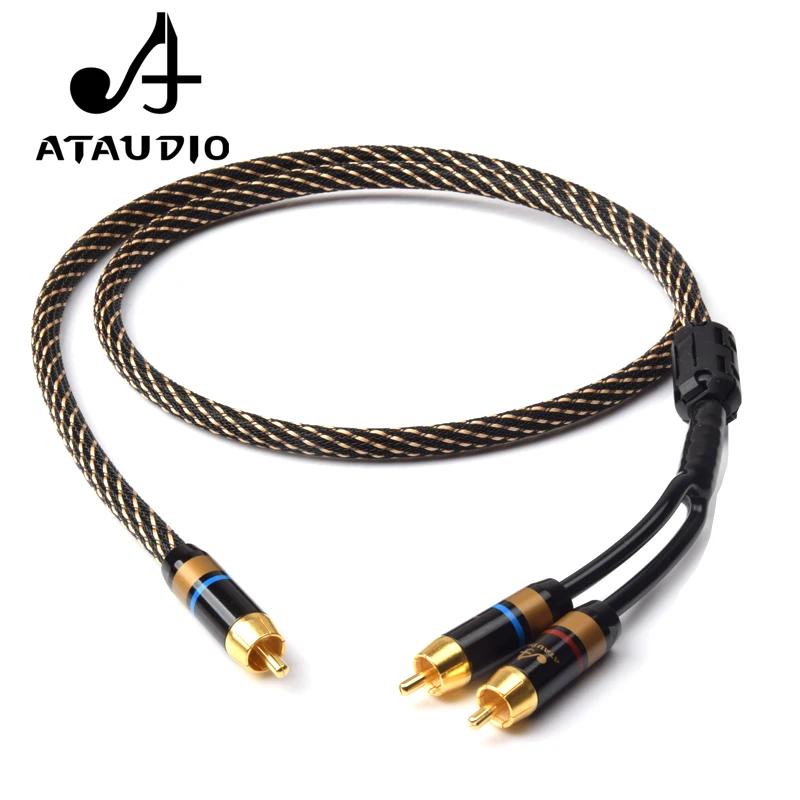 Ataudio-rca para Cabo Subwoofer um Sub2 Divisor Cabo Rca de Alta Qualidade
