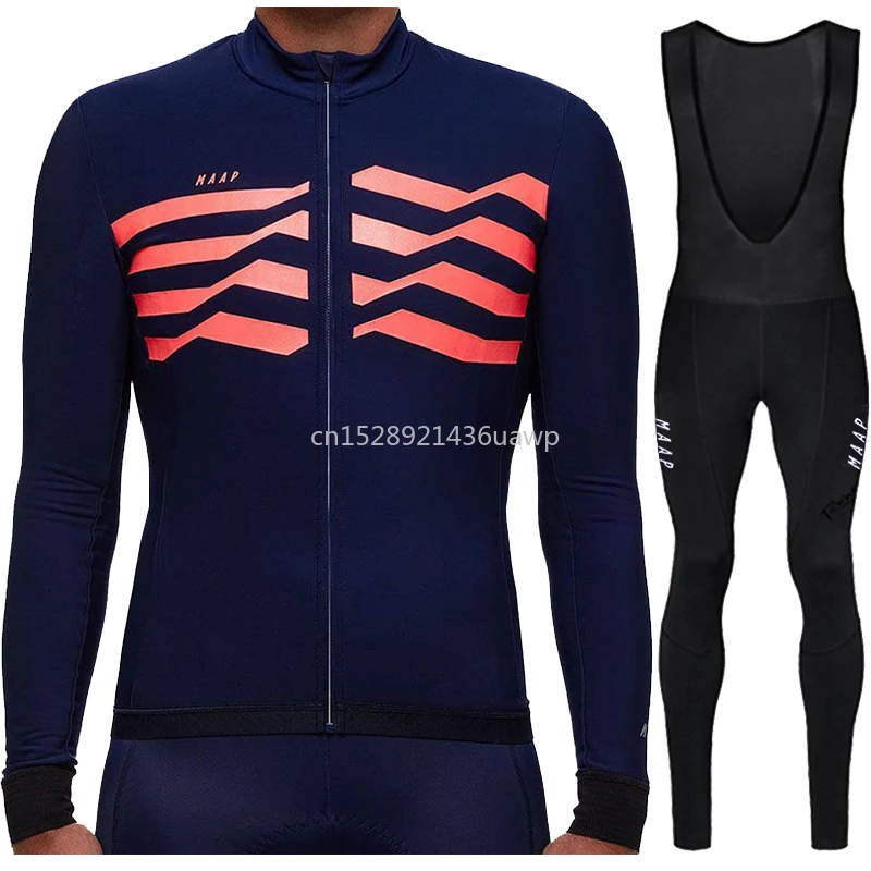 Traje de ciclismo engrosamiento de lana de invierno зимний термальный флисовый длинный рукав Джерси велосипедный комплект зимние куртки мужские