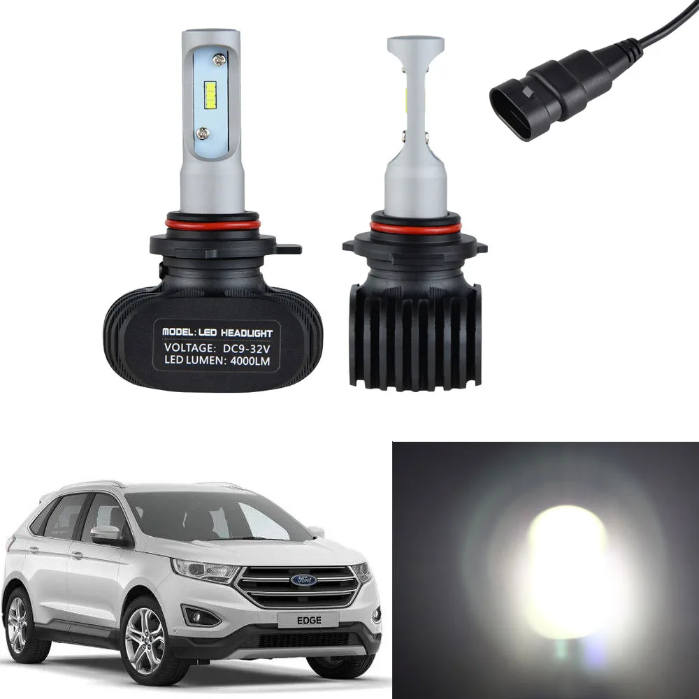 9012 LED Headlight Bulbs Kit High Low Beam For 2013-2019 Ford Edge 2.0 3.5 3.7 L
