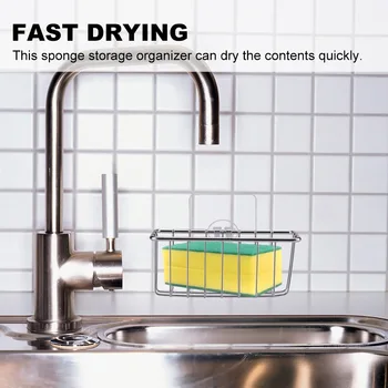 

2020 Newest Kitchen Sink Faucet Sponge Soap Cloth Drain Rack Storage Organizer Holder-Shelf Sponge Holder Bathroom Holder-Shelf