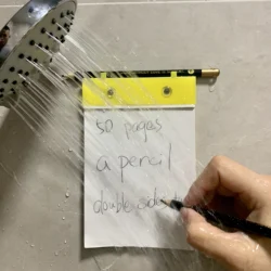 Carnet de notes étanche pour salle de bain, carnet de notes de douche 