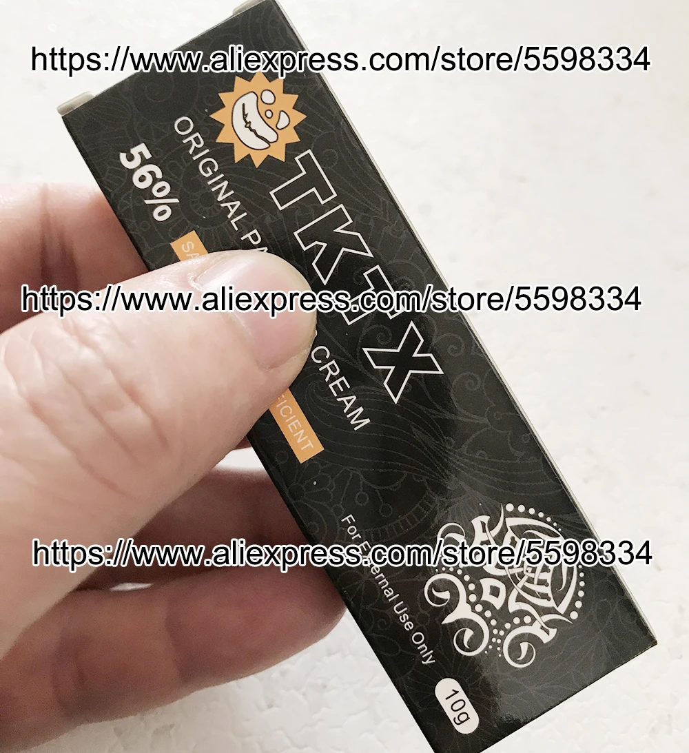 Tktx-Crema para tatuajes, maquillaje permanente, delineador de cejas y labios, color negro, 10g, 56%