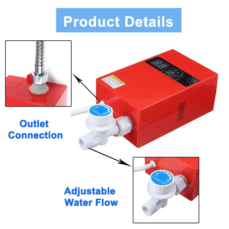 Универсальный 300 Вт Электрический водонагреватель мгновенный безрезервуарный водонагреватель 220 В 3 кВт температурный дисплей