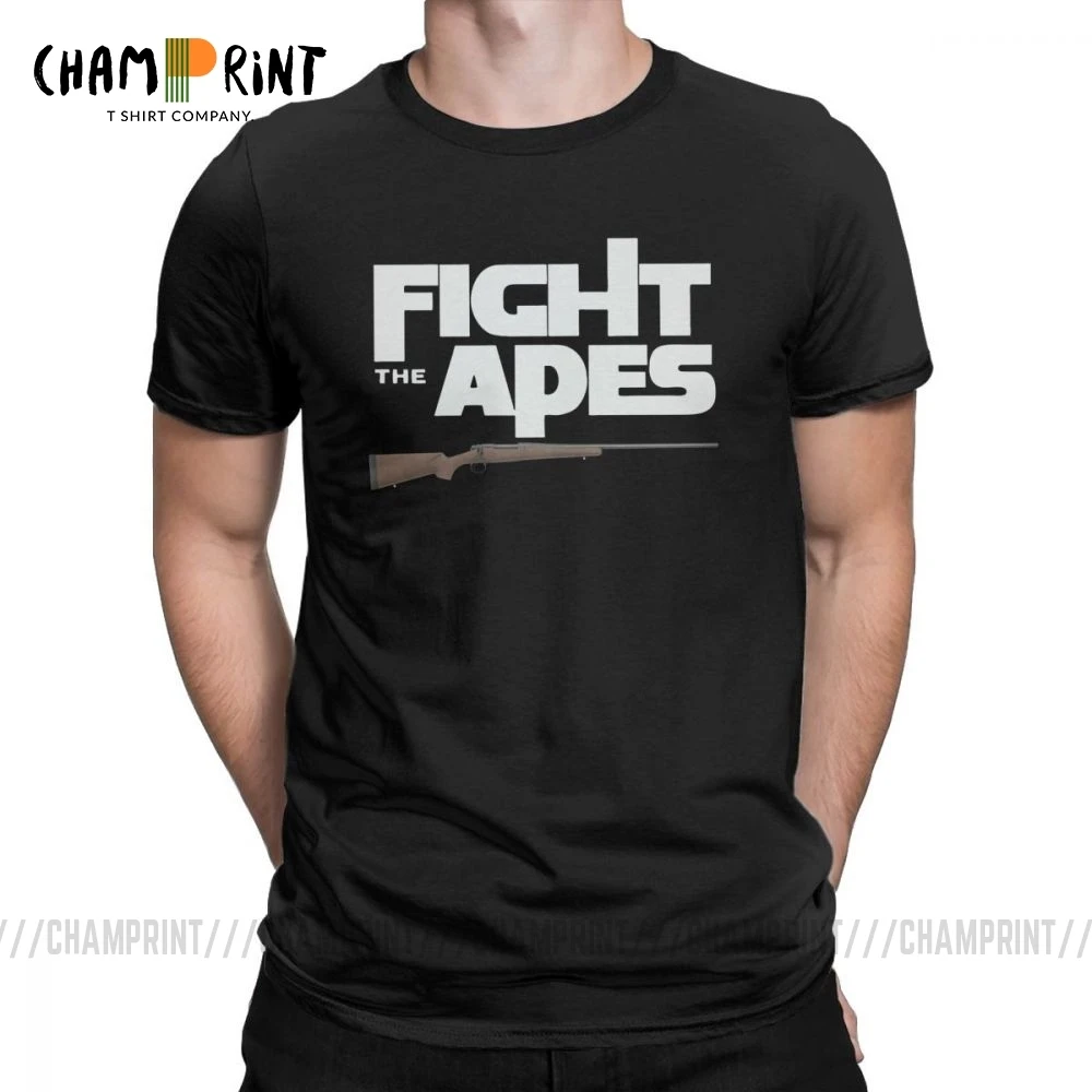 Men Rise Of The Planet Apes T-Shirts Fight Vintage Crewneck Short Sleeve Clothes Cotton Tee Shirt Party T Shirts |