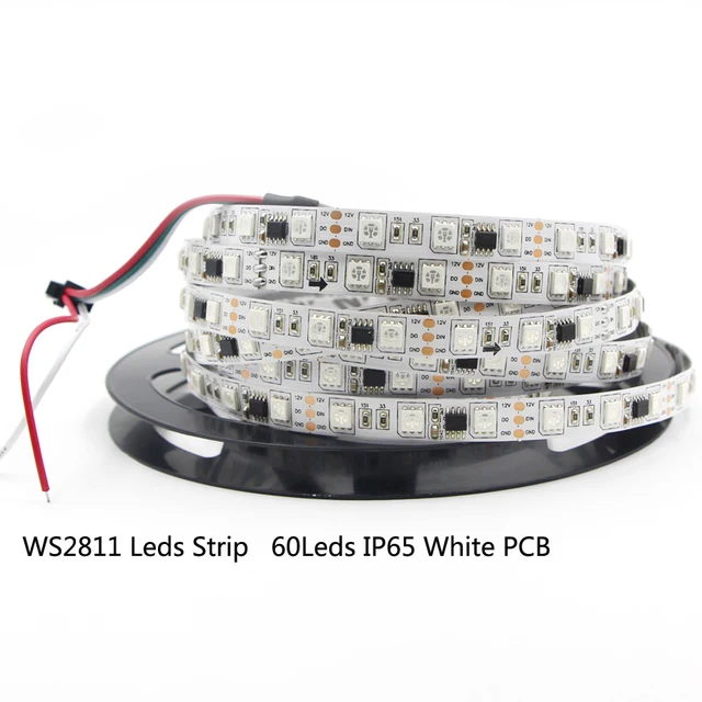 12 V Ws2811 5 m 30/60/144 LED par mètre RVB numérique programmable  adressable Bande DE LED - Chine Réglette lumineuse à LED Ws2811 60LED/M,  réglette lumineuse à LED Ws2811