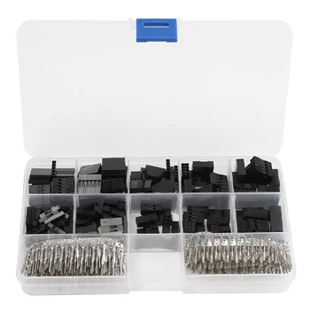 

610pcs Black Jumper Pin Female 2.54mm Wire Electric Block Industrial Header Housing Terminal Connector