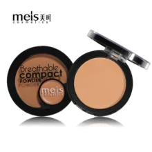 MEIS Натуральный Порошок для лица минеральное масло-контроль основы осветляет отбеливающий консилер макияж прессованная пудра со спонжем MS0270