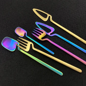 

Kitchen tableware set Stainless Steel Set Party Fork Spoon Set gold flatware 24pcs dinnerware set eco friendly cutlery set