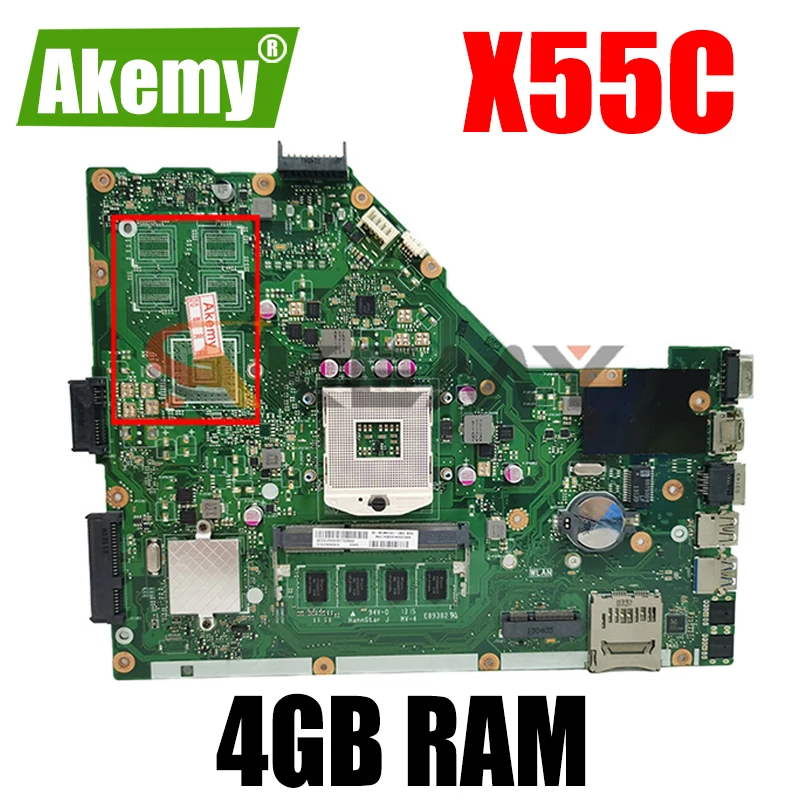 X55C 4GB RAM Memory Mainboard For ASUS X55C X55CR X55V X55VD.