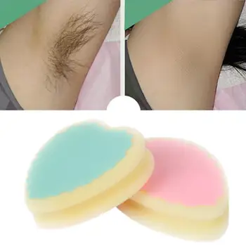 

Magic Painless Hair Removal Depilation Sponge Pad Remove Hair Remover Tool It canbe reused after washing with water can be dirty