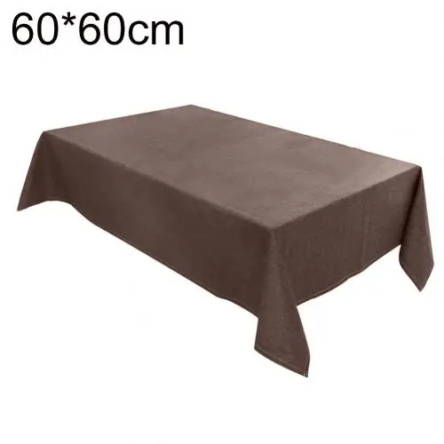 Coffee 60x60 Прямоугольная льняная водостойкая скатерть с защитой от обжига, Пылезащитная скатерть - Цвет: Coffee 60x60