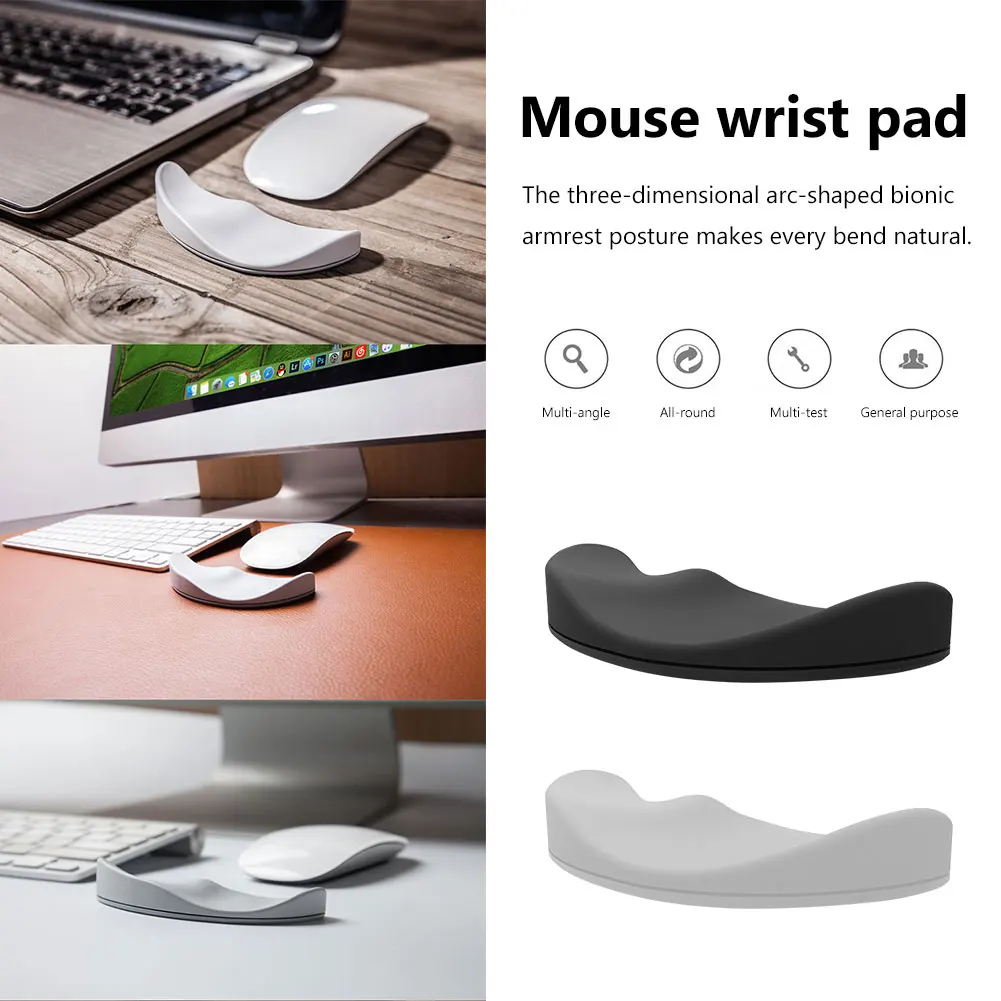 Ergonomic Mouse Mat Wrist Rest Support, Gel Mouse Pad With Non