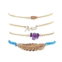 HWASY1804, европейский и американский стиль, аксессуары, ручной ретро браслет с листьями, женские браслеты оптом