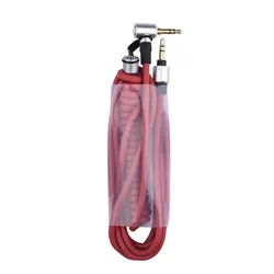 High-Quality Spring Extension Headphone Cable with 6.5mm Adapter, 3.5mm Interface (Red)