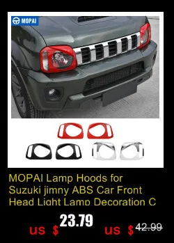 MOPAI колпак лампы для Suzuki jimny ABS черный Автомобильный передний головной светильник лампа крышка для Suzuki jimny 2007+ автомобильные аксессуары Стайлинг