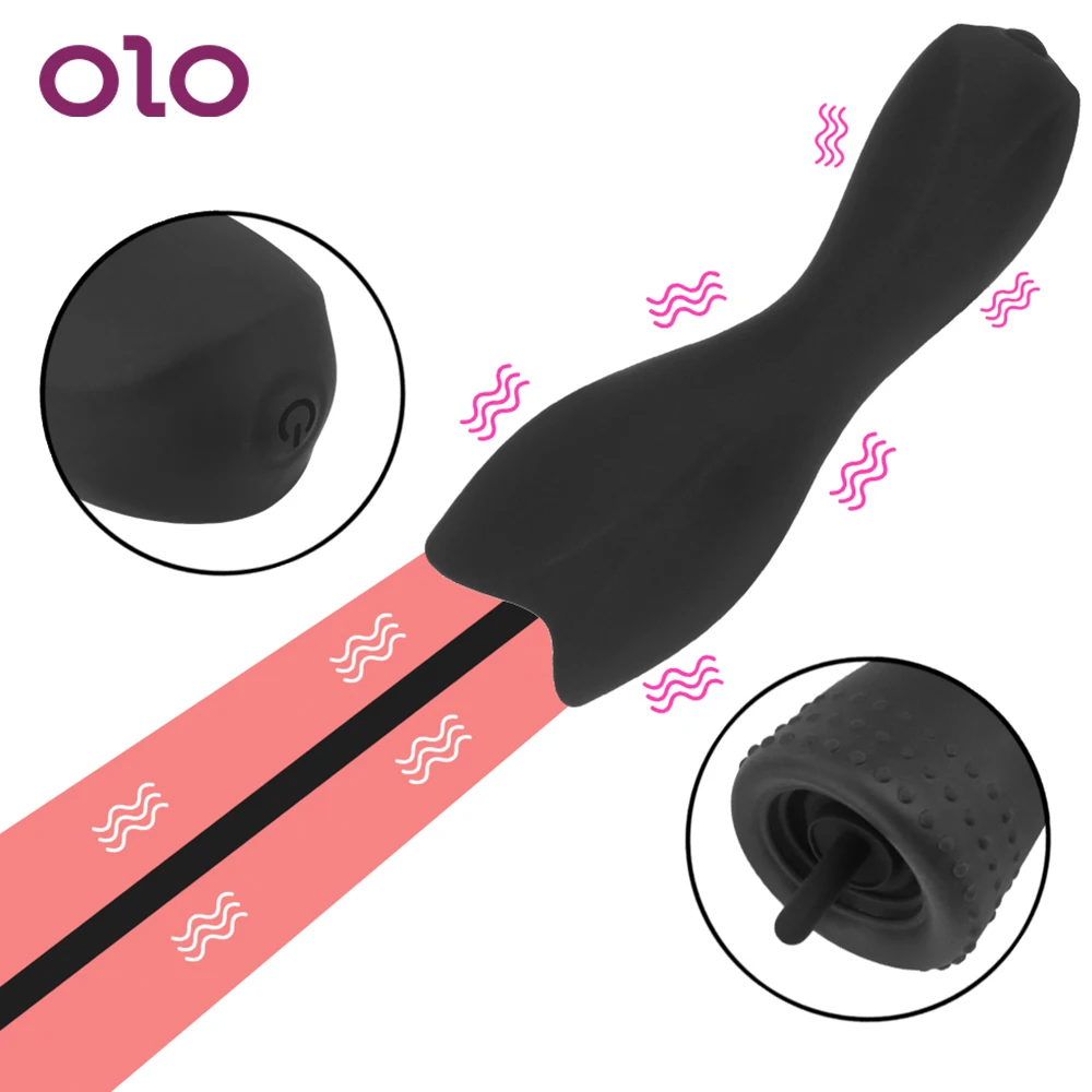 OLO Male Penis Pump Vibrator Masturbation Penis Plug Urethra Expansion Stimulator Massager Erotic Sex Toys For Men