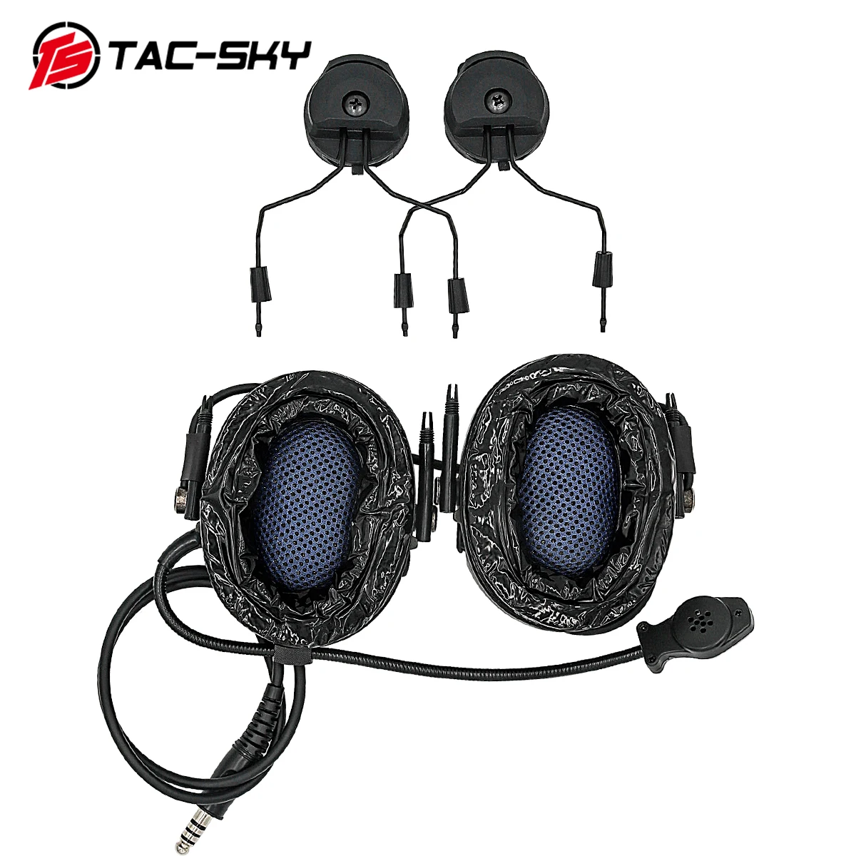 TAC-SKY TEA Hi-Threat Tier Tactical Helmet  Headphone Outdoor Hunting Tactical Calling Equipment Tactical Headset and  PTT U94