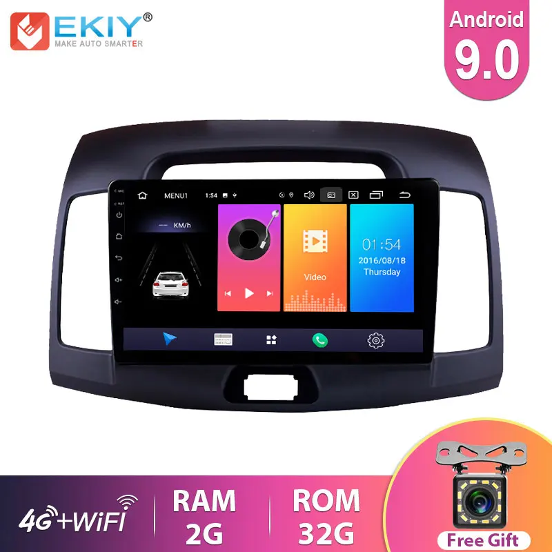 EKIY 9 ''IPS Android 0 автомобильное радио мультимедиа для Hyundai Elantra 2007 2008 2009 2010 2011 Авто