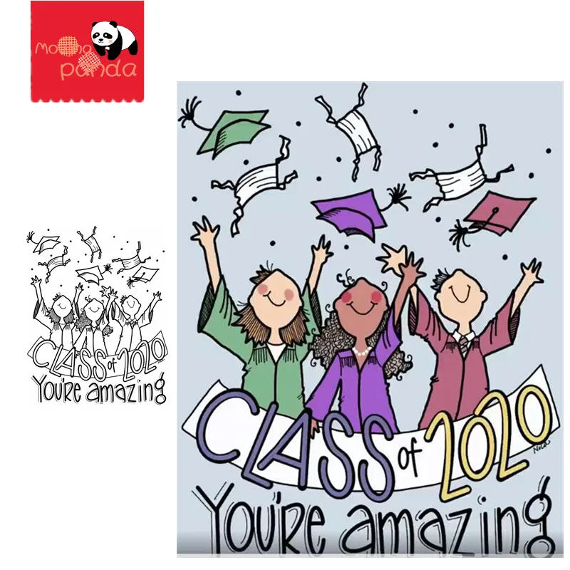 Happy Graduation Metal Cutting Dies and Stamps Transparent Clear Stamps for DIY Scrapbooking