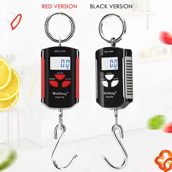 

Digital Electronic Hanging Scale Hook 200KG / 100g Weighting Backlit LCD Display Portable Digital Scale for Food luggage fishing