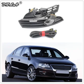 

For VW Passat B6 3C 2006 2007 2008 2009 2010 2011 Car-styling Convex Lens Fog Lamp Light +Grille Cover + Wire Harness Assembly