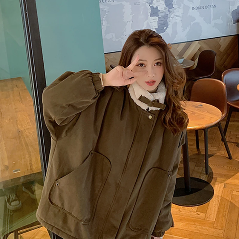 

Winter New Korean Version To Overcome 2020 Plus Velvet Thick Loose Cotton Clothing Fashionable Warm And Comfortable Jacket