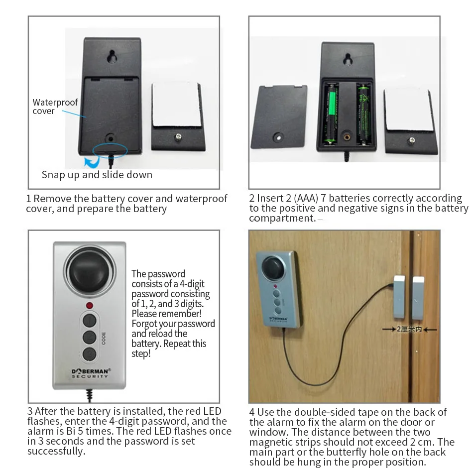 Doberman SE-0114 MHome пароль охранная сигнализация магазин Анти-кража беспроводной двери магнитный и окно