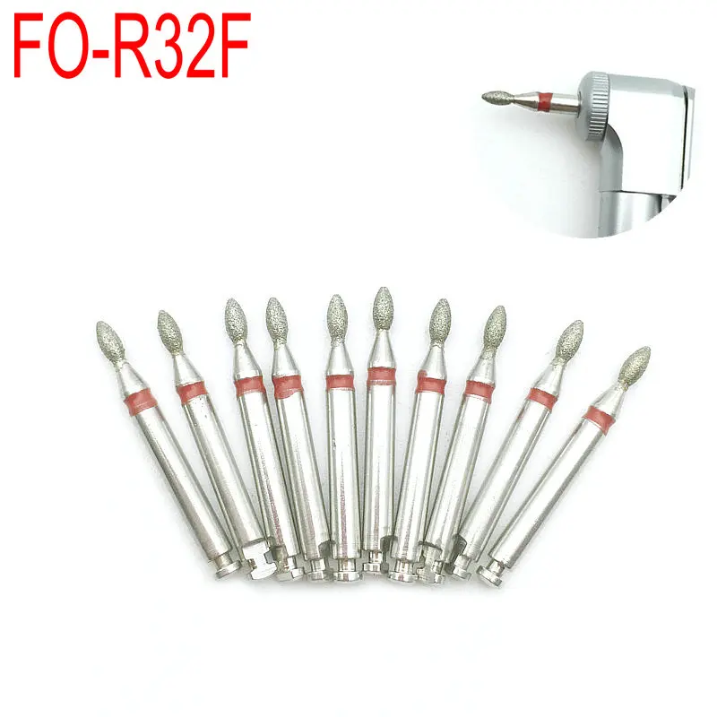 10 шт. Стоматологические алмазные буры для низкой скорости |