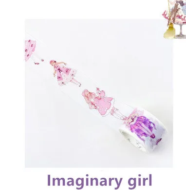 Imaginarygirl Волшебная Девушка серии васи Лента Скрапбукинг стикеров девушки маскирующий, декоративный клей Школьный набор аниме Kawaii DIY ленты - Цвет: Imaginarygirl