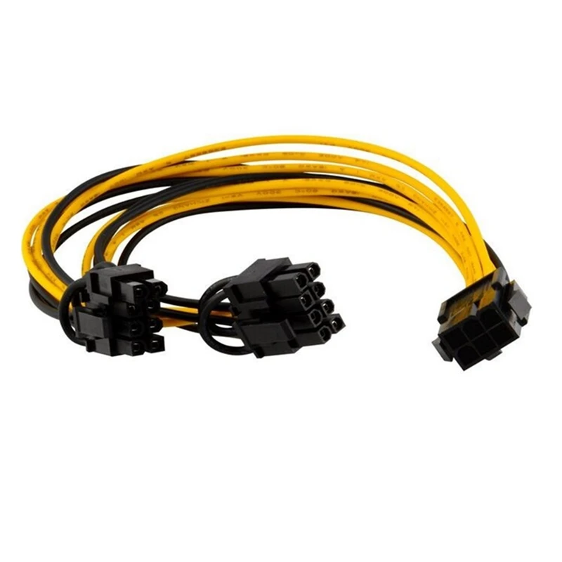 

10-шт./лот 6-дюймовая 6-контактная PCI Express на 2 контакта PCIe 8 (6 + 2), кабель питания для материнской платы, видеокарты PCI-e