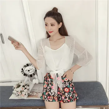 

COIGARSAM Fashion Chiffon Shirt Womens tops New Summer Flare Sleeve Women shirts White Black 6100