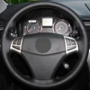 Car Steering Wheel Cover DIY Hand-stitched Black Artificial Leather For Ssangyong Korando 2010-2022 ► Photo 2/6