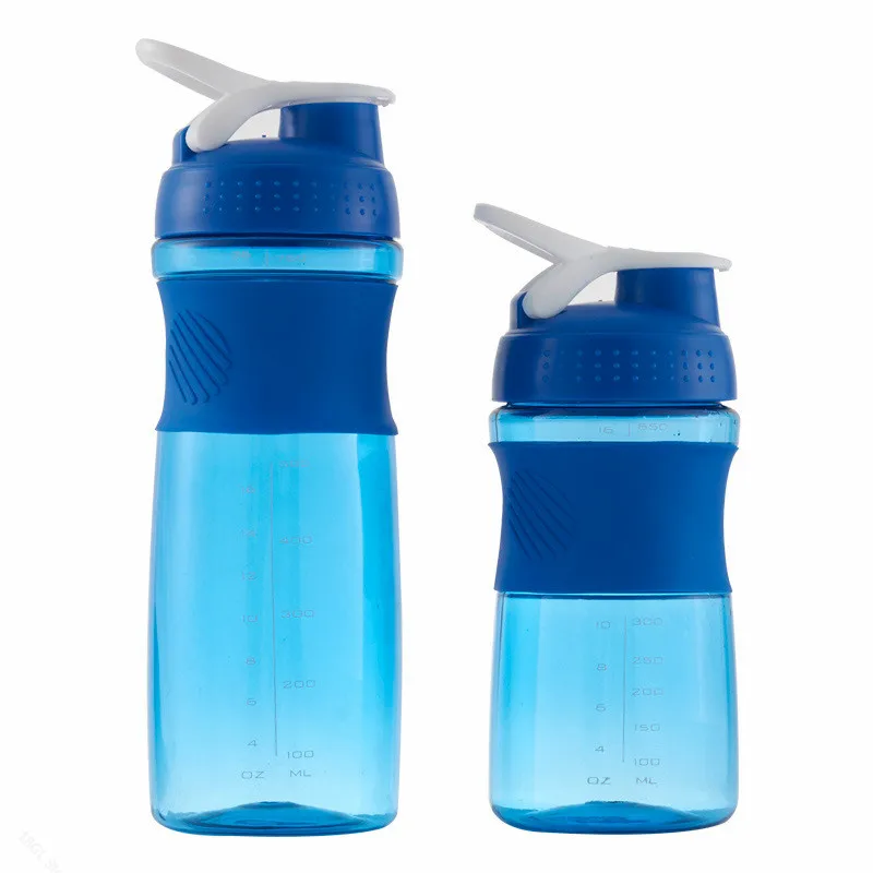 550ml/760ml Portable Plastic Water Cup Mixing Protein Powder Shaker Bottle with Handle For Sports Fitness Gym