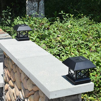 

1W Wood Post Light Outdoor Solar Post Light Garden Gate Corridor Park Decoration Light Garden Energia Solar Garden Lamp
