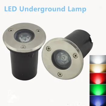 

10 *DHL New IP67 Waterproof 1W 3W 85-2 65V/12V LED Outdoor Ground Garden Path Floor Buried Yard Lamp Spot Landscape Light