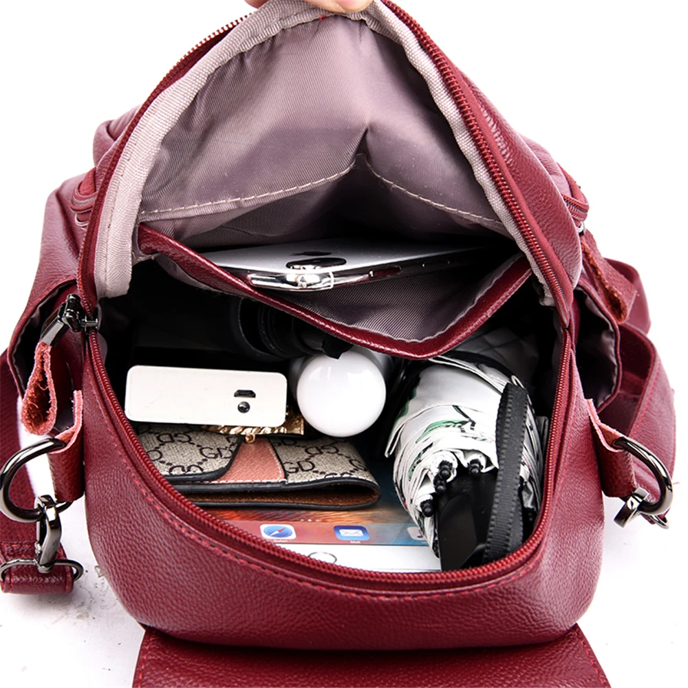 3 в 1 женский рюкзак через плечо, сумки для девочек-подростков, винтажный кожаный рюкзак, Mochila Mujer, рюкзак для путешествий, Sac A Dos Femme