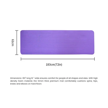 

10MM Outdoor Foldable Yoga Mat Extra Thick 183cmX61cm NRB Non-slip Yoga Mats Fitness Tasteless Pilates Gym Exercise Pads